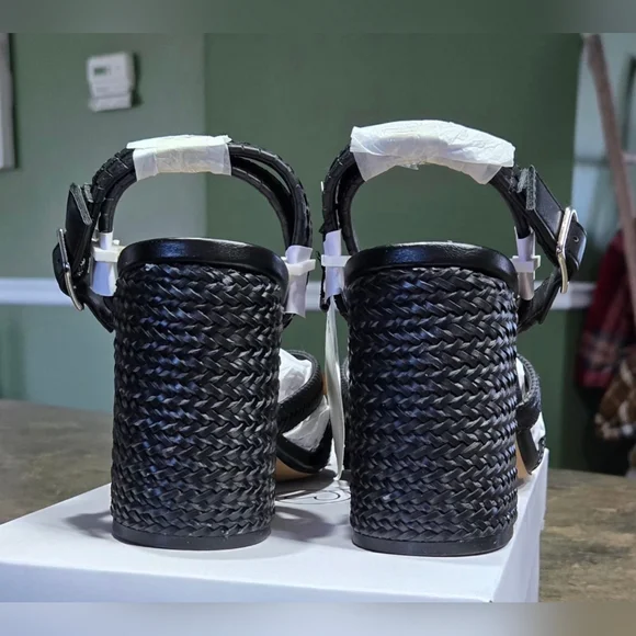 The Drop Women's Renalda Woven Chunky Heel Sandal #1211 - Picture 3 of 15